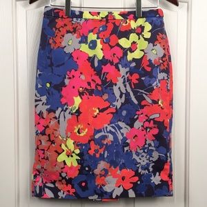 Loft Flower Pencil Skirt